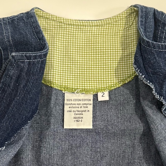 Vintage denim vest with pocket and full zip - Picture 5 of 5